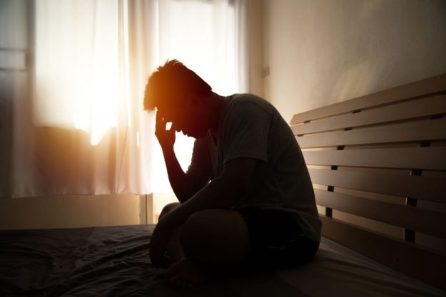 Stages of Withdrawal man going through the stages of withdrawal