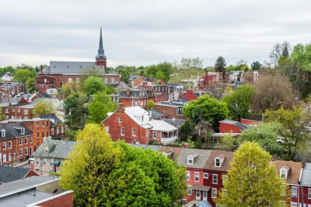 Get Help With Alcohol Addiction Near Lancaster, PA beautiful daytime shot of downtown lancaster pa with historic red brick buildings